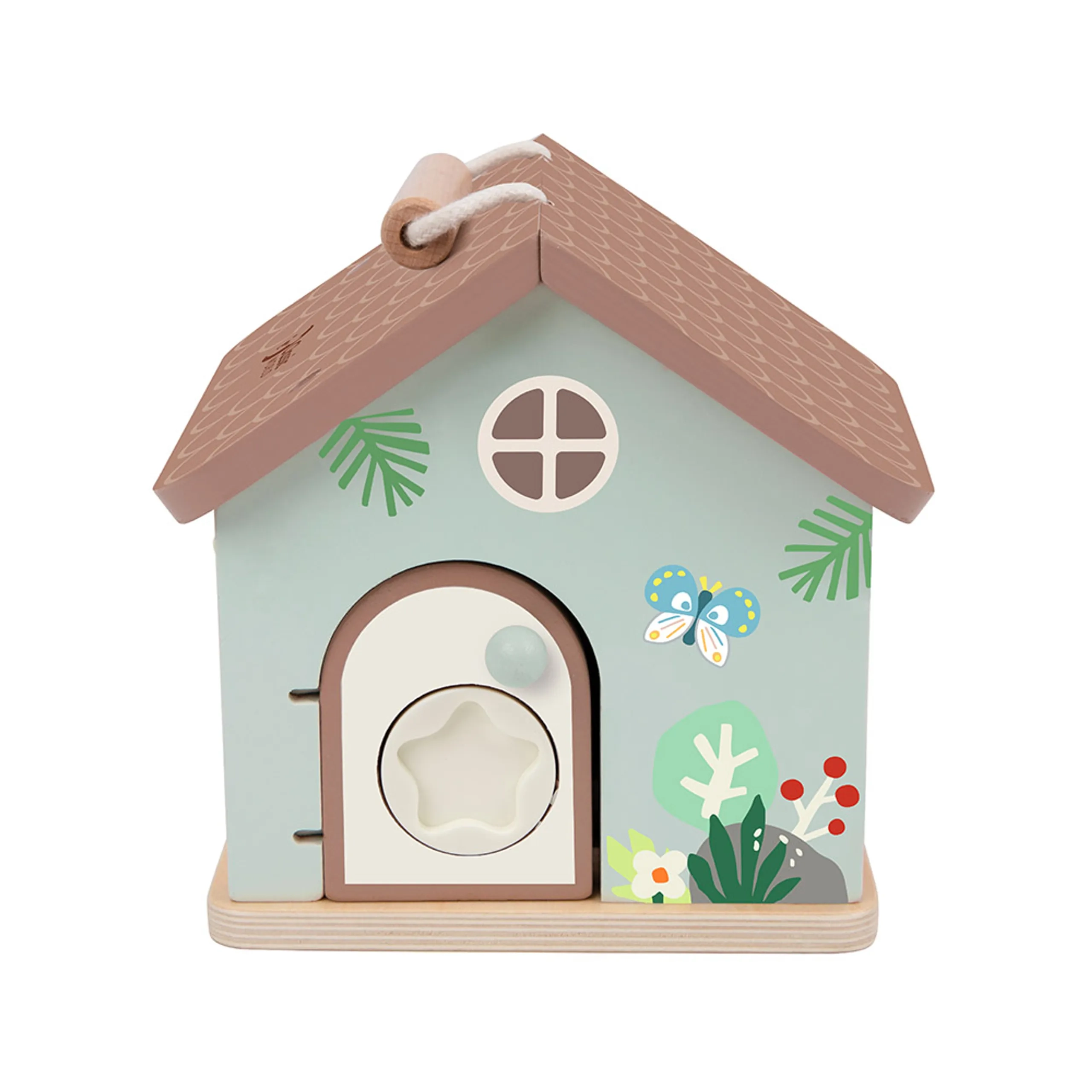 Wooden Locking House - 11 pcs (30284065-CIHL-20270)