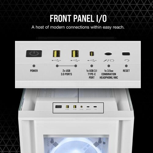 Icue 5000X Cc-9011213-Ww - RGB Tempered Glass Mid-Tower ATX