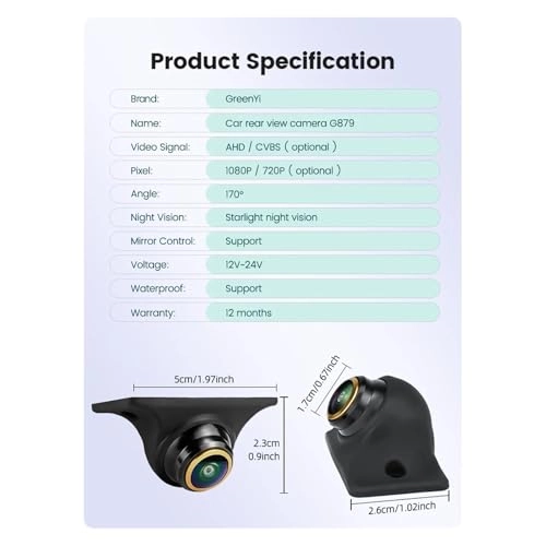 HD Reversing Camera - Night vision Wired 1280 x 720