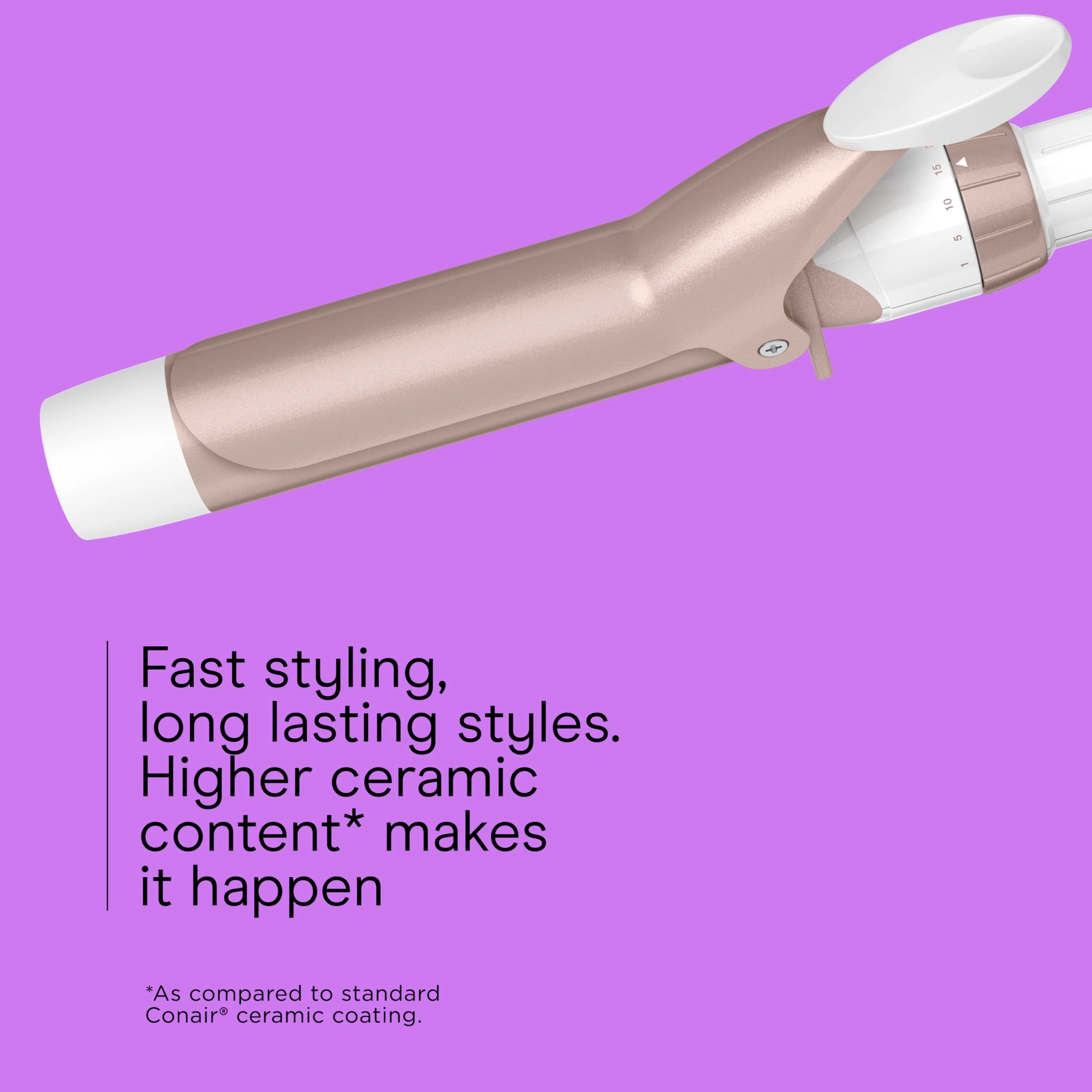 Double Ceramic Curling Iron - 1.25 Inch 30 Heat Settings