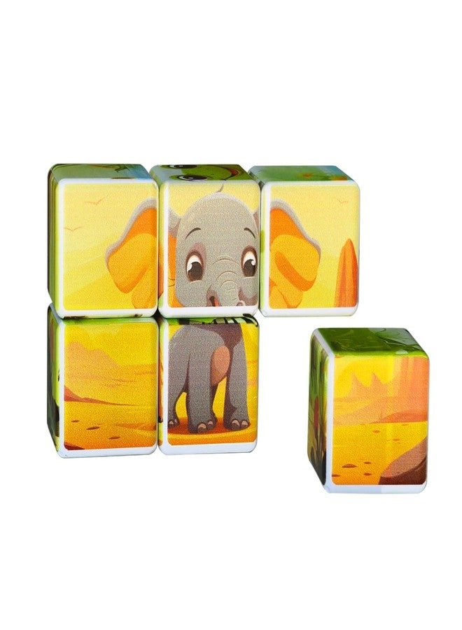 3D Magnetic Cubic Jigsaw Puzzle - 6pcs