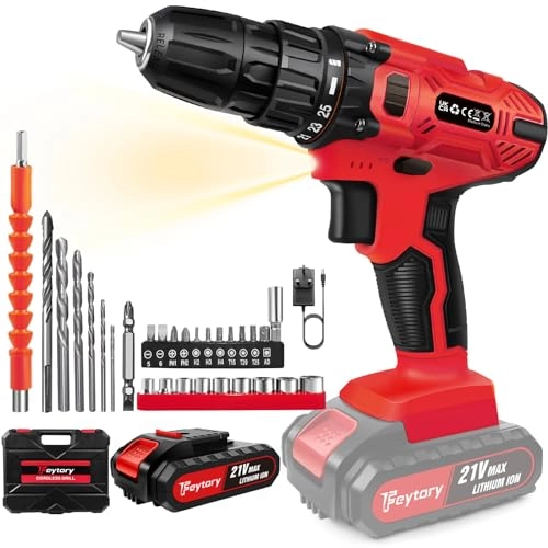 21V Cordless Power Drill - 1500mAh