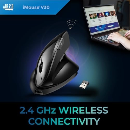 iMouse V30 Vertical Ergonomic Mouse - Wireless