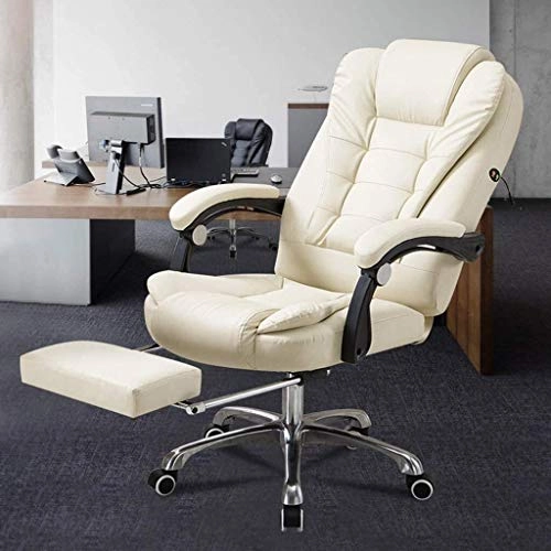 Desk Chair - PU Leather Brown High Back