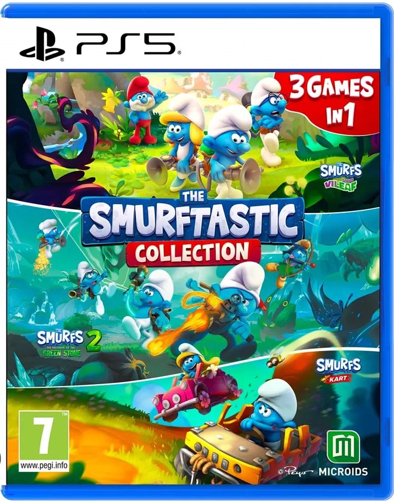 Angte The Smurfs - Mission Vileaf + The Smurfs 2 - The Prisoner of the Green Stone + Smurfs Kart - PS5