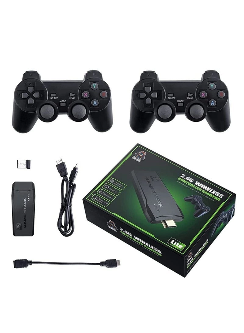 Retro Gaming Console Stick - 20,000+ Games, 23 Emulators, 4K HDMI, 2 Wireless Controllers