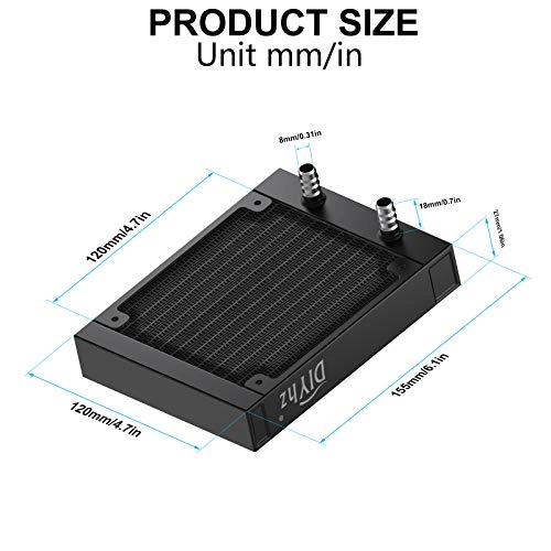 Water Cooling Radiator - 12 Pipe 120mm DC12V