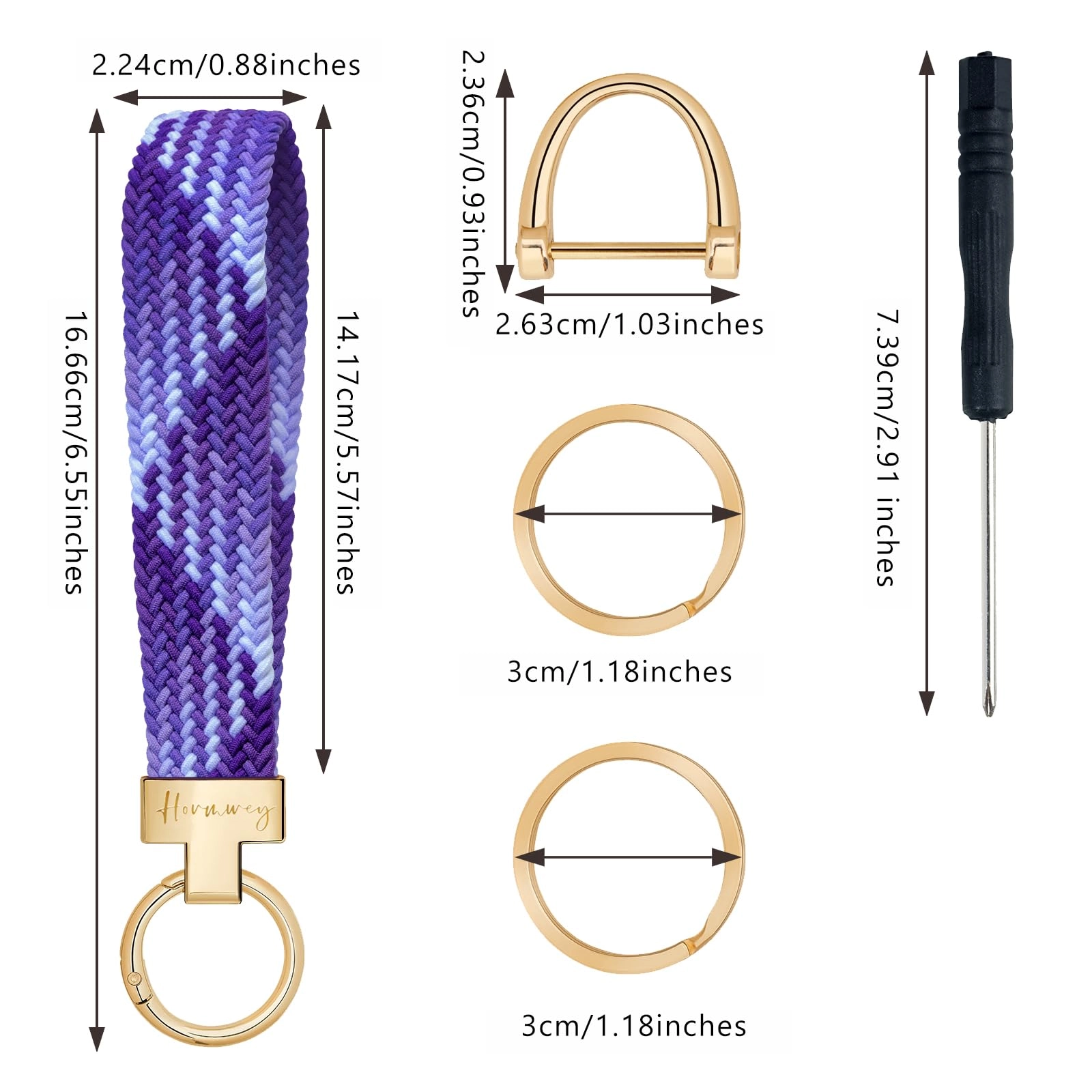 Elastic Wristlet Keychain - Fun