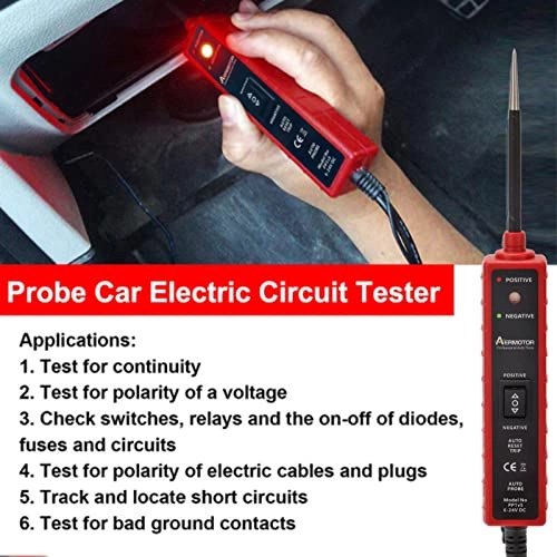 CAR Circuit Tester - 1 to 8 amp 6 to 36V DC 2 Clips