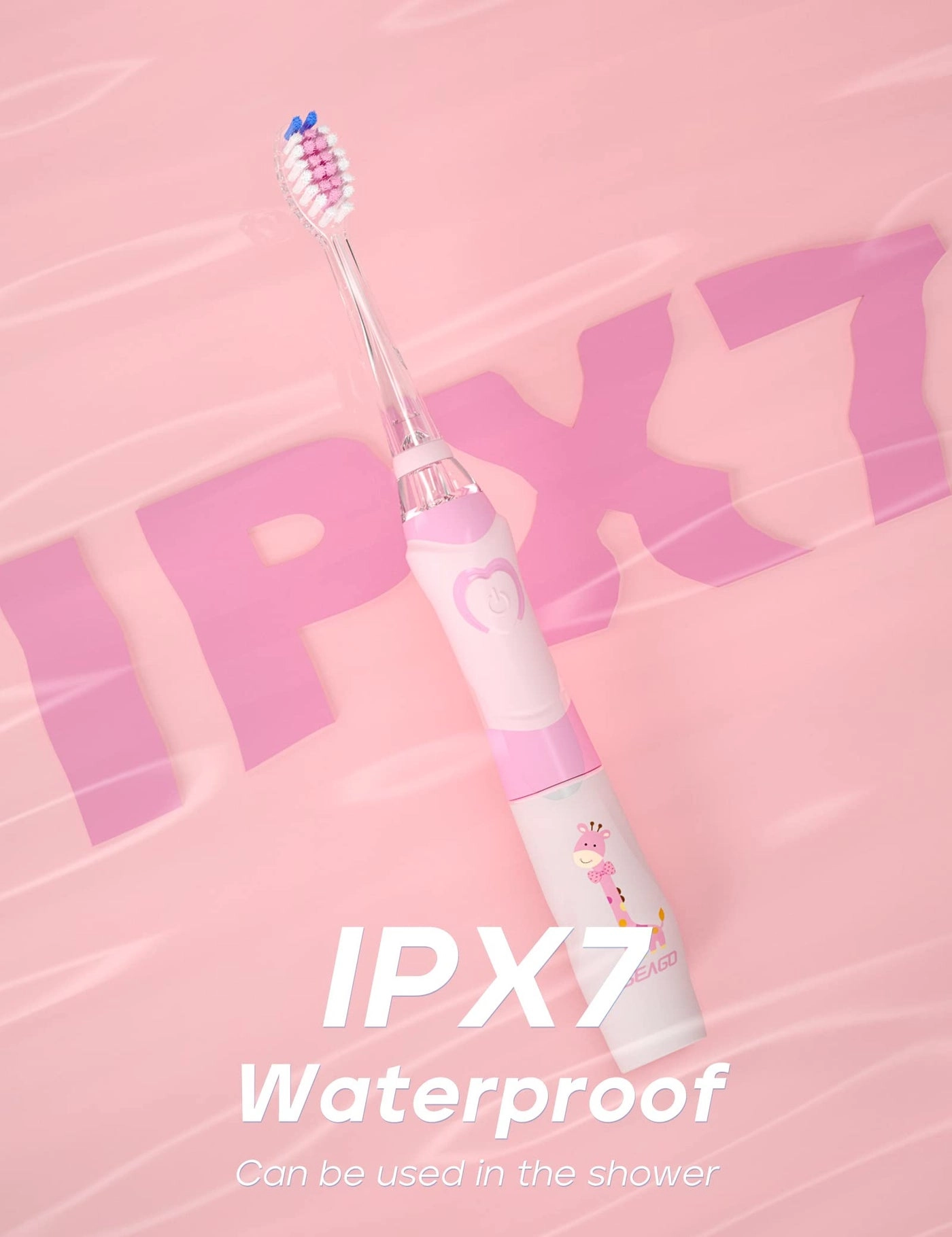 Toddler Electric Toothbrushes - 4 Brush Heads Smart Timer Suction Base