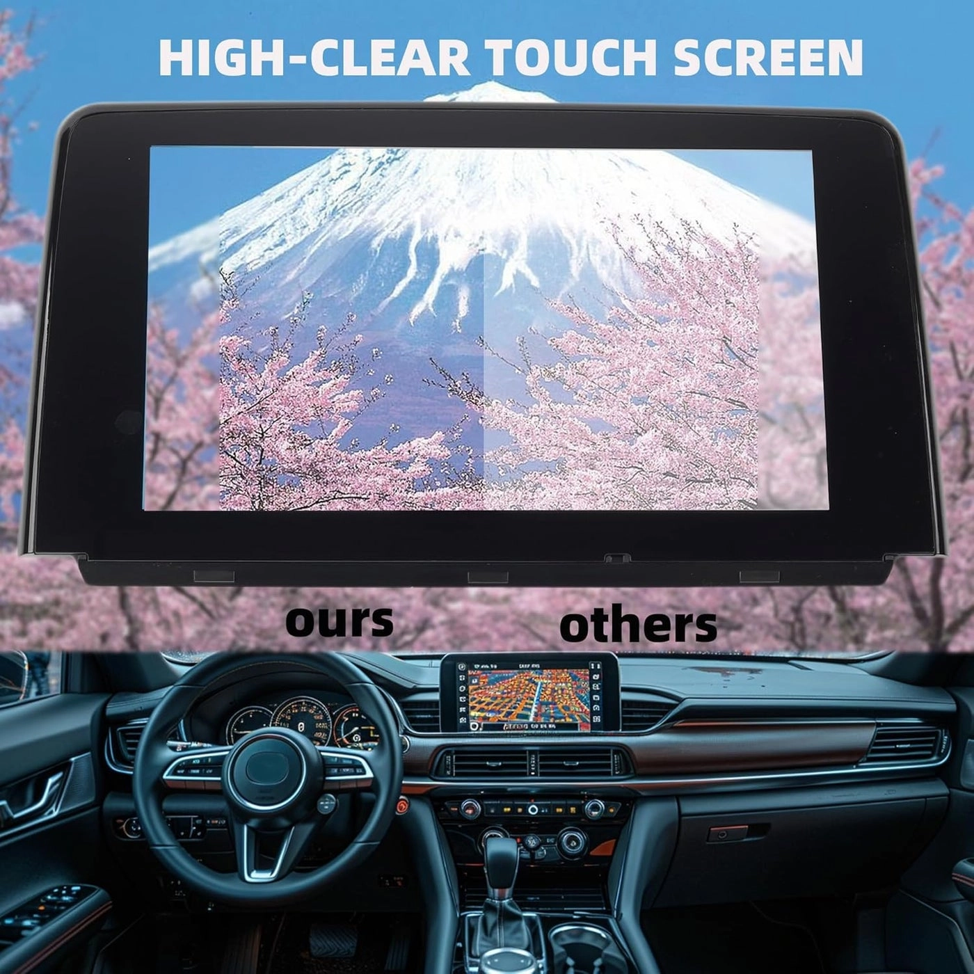 8" Touch Screen Glass - Mazda CX-9 2016-2018 clear