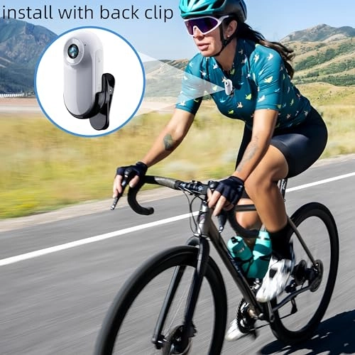 1080P Cat Camera Collar with Display, Thumb Camera with Video Records for Sports and Action, Pet Dog Tracker Wearable Cam Back Clip Motion Cam with Accessories Kit, 120° Wide Angle, White