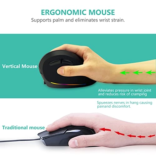 Ergonomic Vertical Mouse - USB