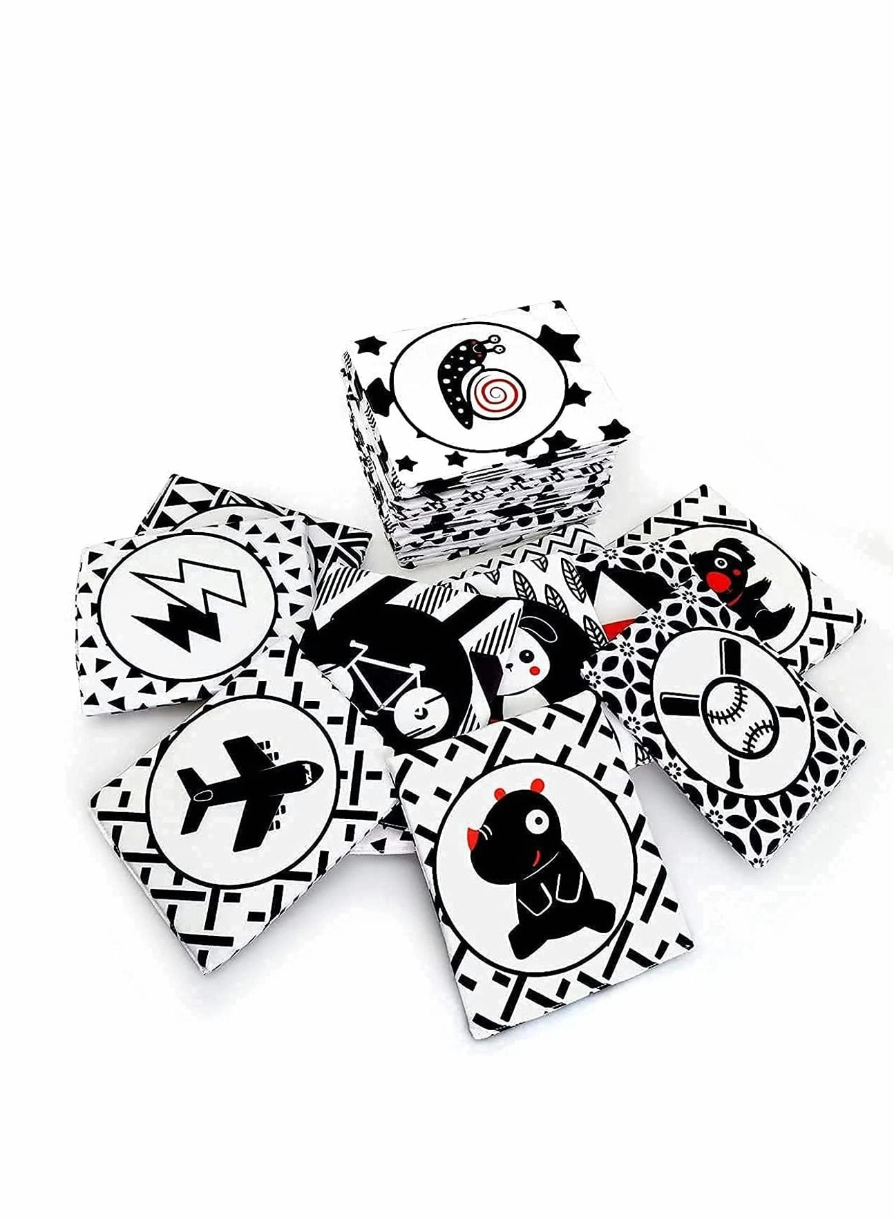 KASTWAVE Black and White Letter Cloth Book