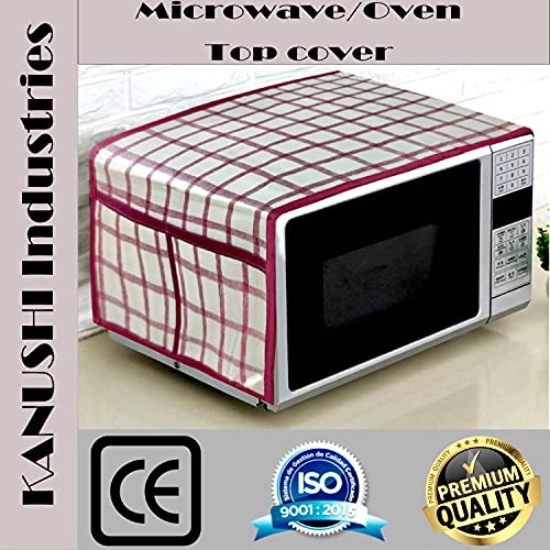 Microwave/Oven Top Cover - 4 Utility Pockets Polyester