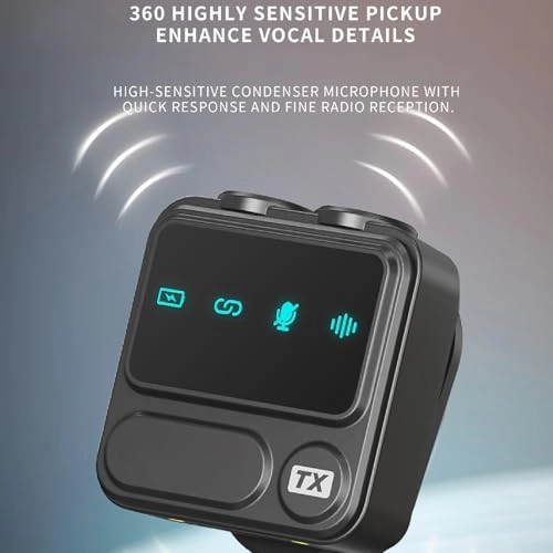 Wireless Lavalier Microphones - 2 2.4 GHz