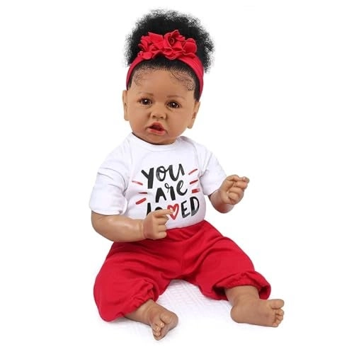 KSBD Reborn Baby Doll - 20 Inch Soft Body African American Ages 3+ Gift Set