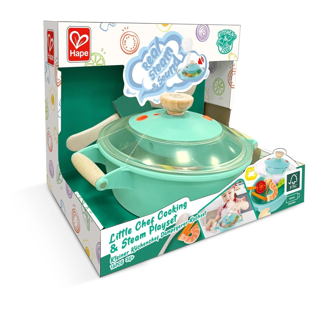 Little Chef Cooking And Steam Playset - Wooden (E3187)