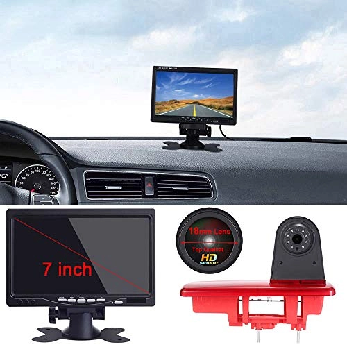 Brake Light Reversing Camera + Rear View Mirror Monitor - Night vision 628 x 586 pixels