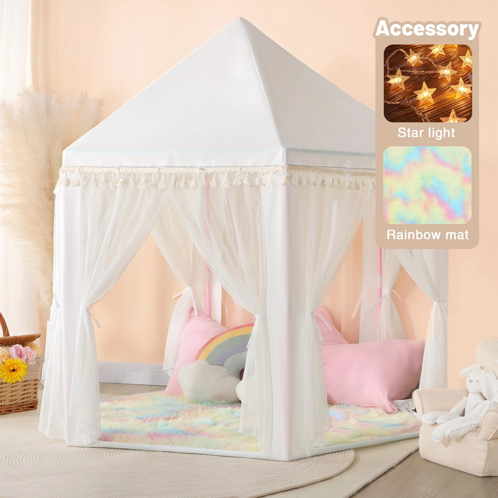 Princess Tent - Pink 48 x 48 x 52 inches