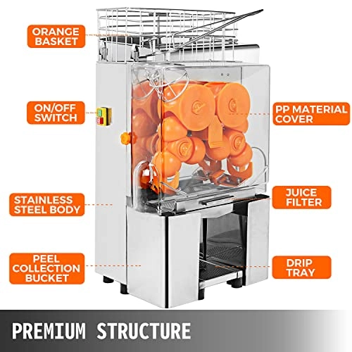 Commercial Fresh Orange Juicer - 120W