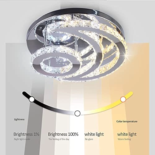 Crystal Chandelier - 3000K 4000K 6000K Dimmable