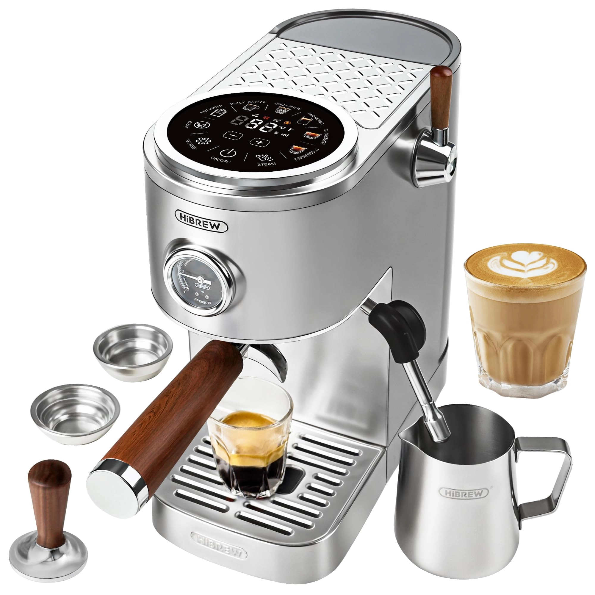 3-in-1 Semi-Automatic Espresso Machine & Milk H13A