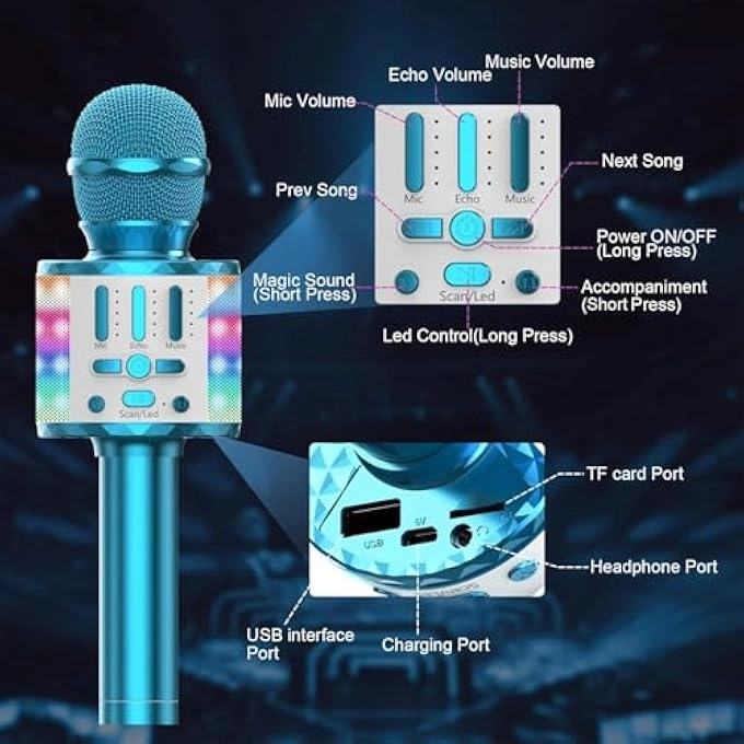 WIRELESS BLUETOOTH MICROPHONE