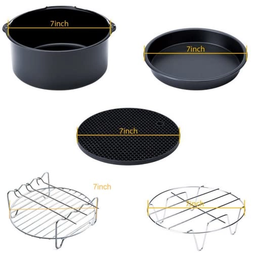 Cake Barrel + Pizza Pan + Metal Holder + Multi-Purpose Rack with Skewers + Silicone Mat