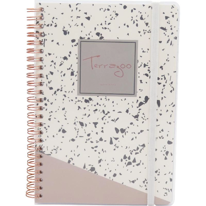 Notebook 19 X 26 cm Spiral - Grid 100 Sheets