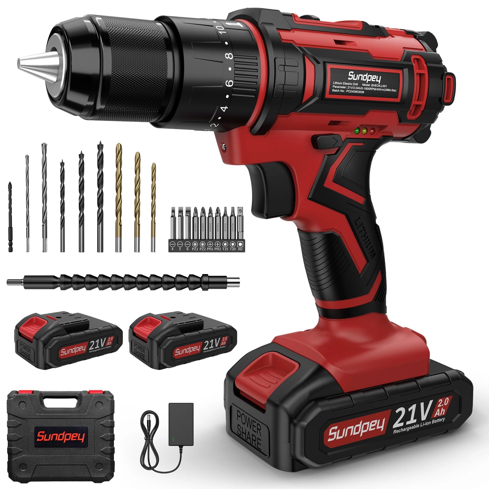 YongkangBaihongToolsCo.,Ltd. Cordless Drill - 2000 mAh