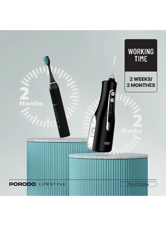 Electric Toothbrush - 1200mAh + Water Flosser - 300mL
