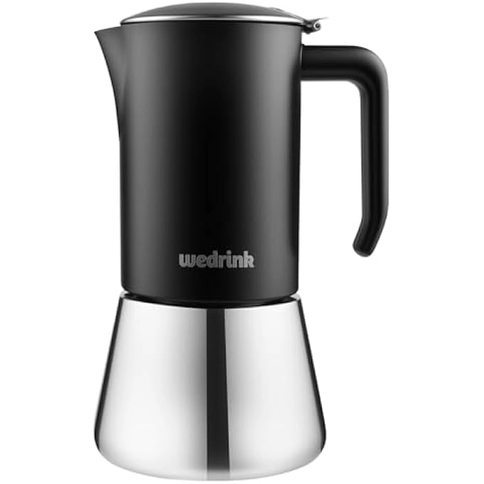 wedrink Moka Pot - 6 Cups Stainless Steel Induction