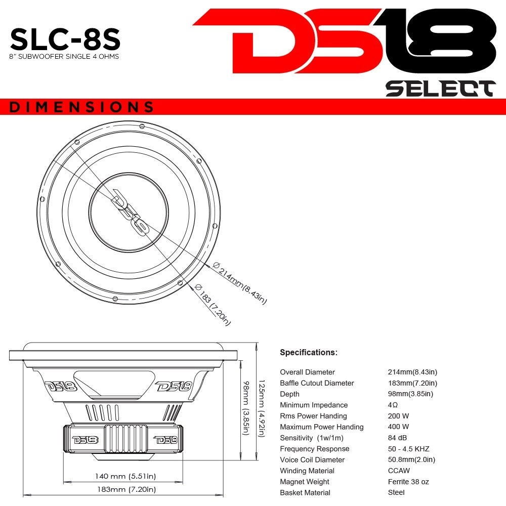 SLC-8S - 200W 8-Inch