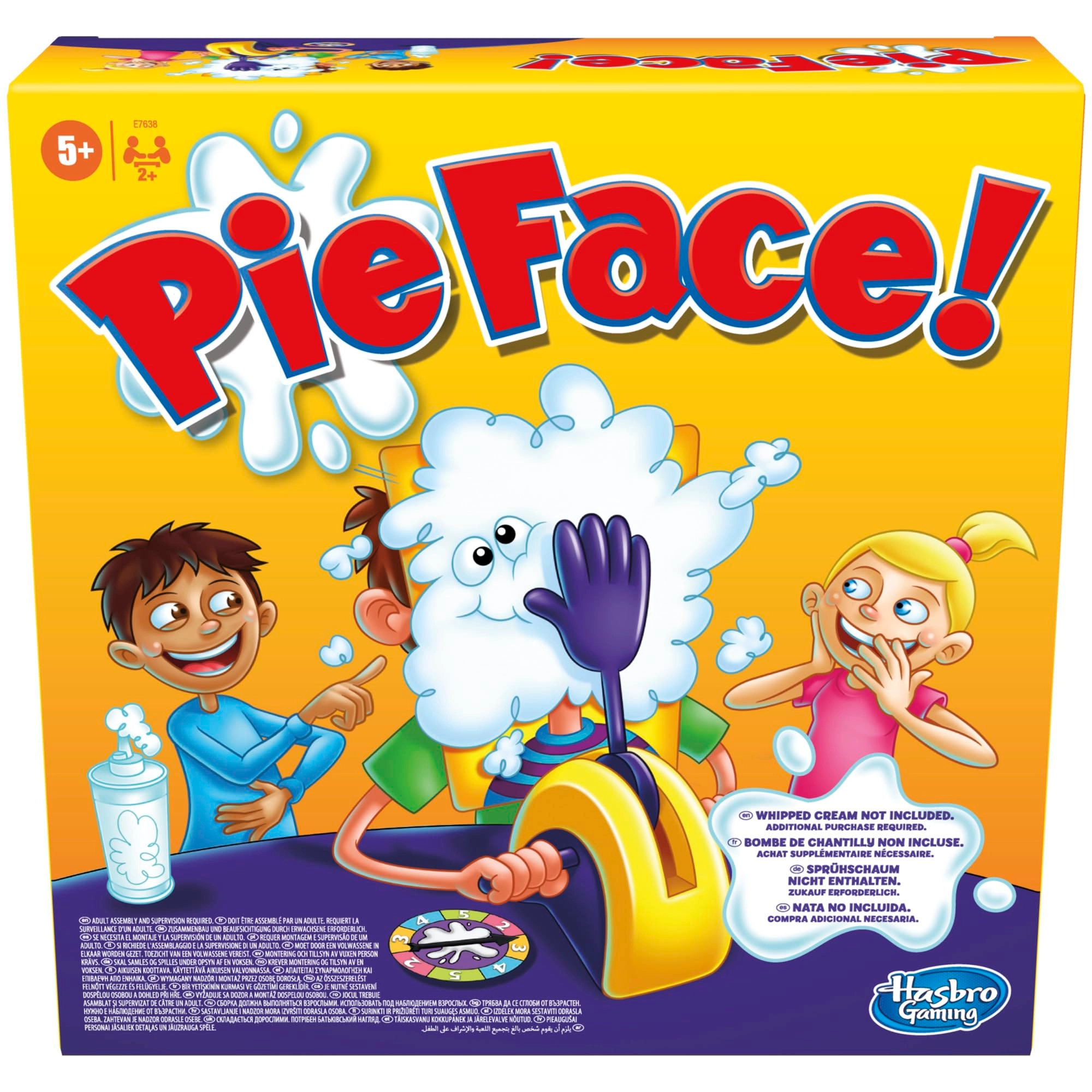 Hasbro Pie Face - French, German 5 years and up