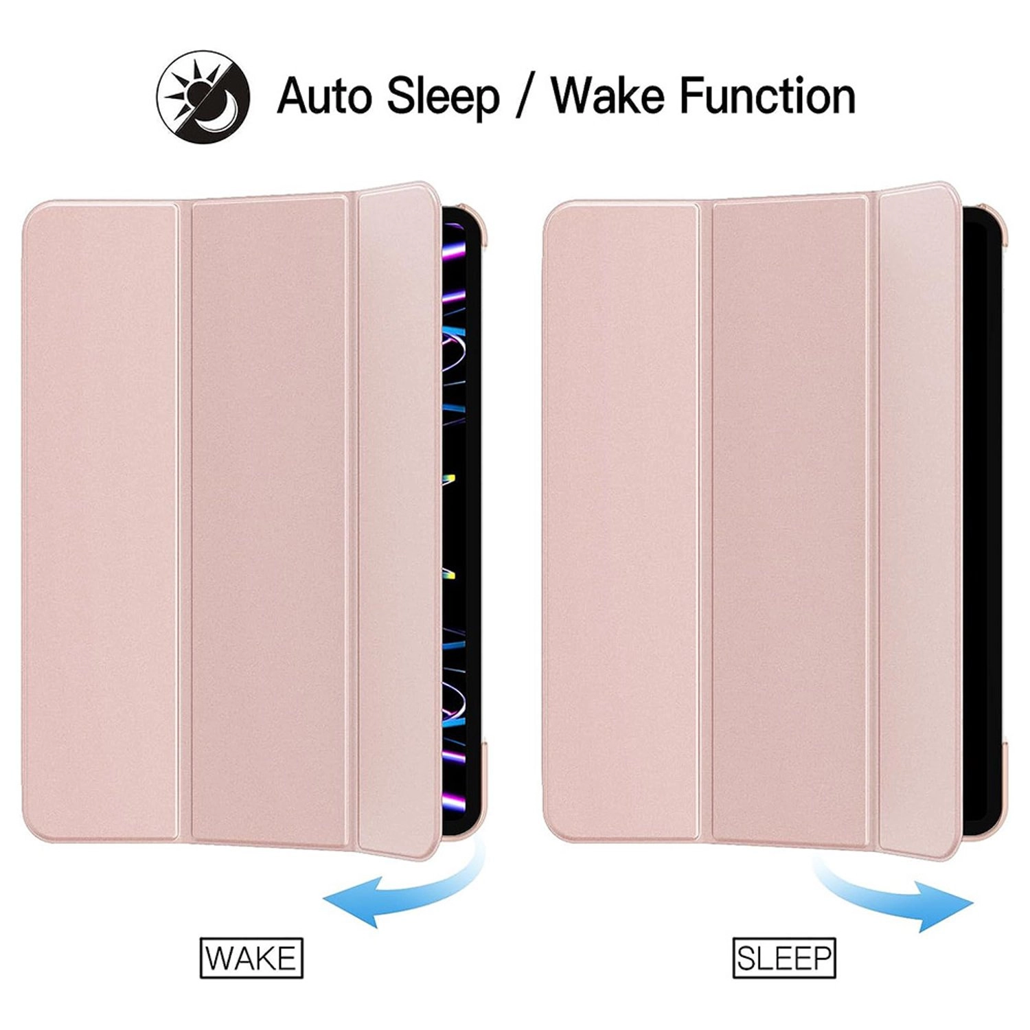 Tri-Fold Book Case with Pencil Holder for iPad Pro 11-inch (2024)