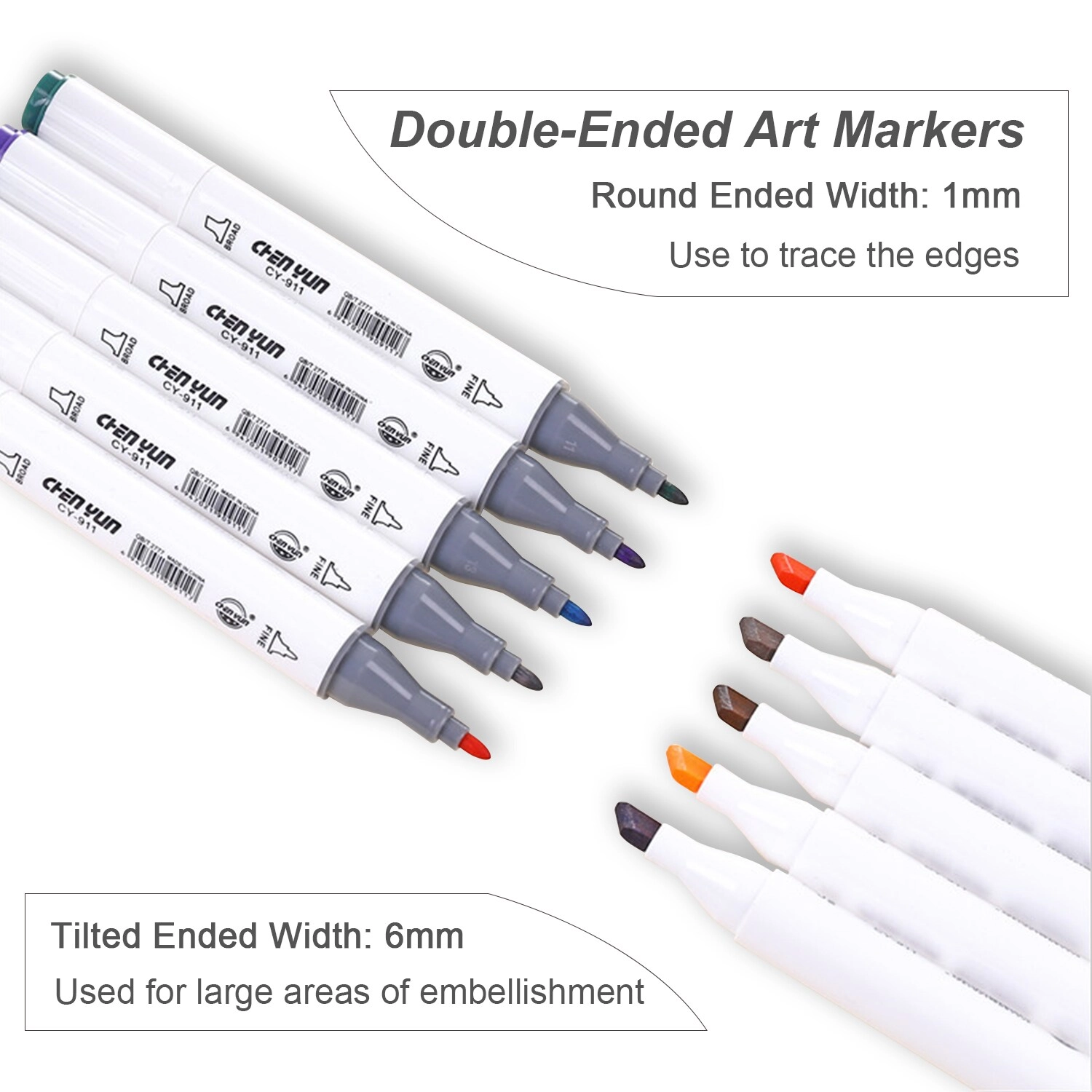 60 Colors Markers - Dual Tip