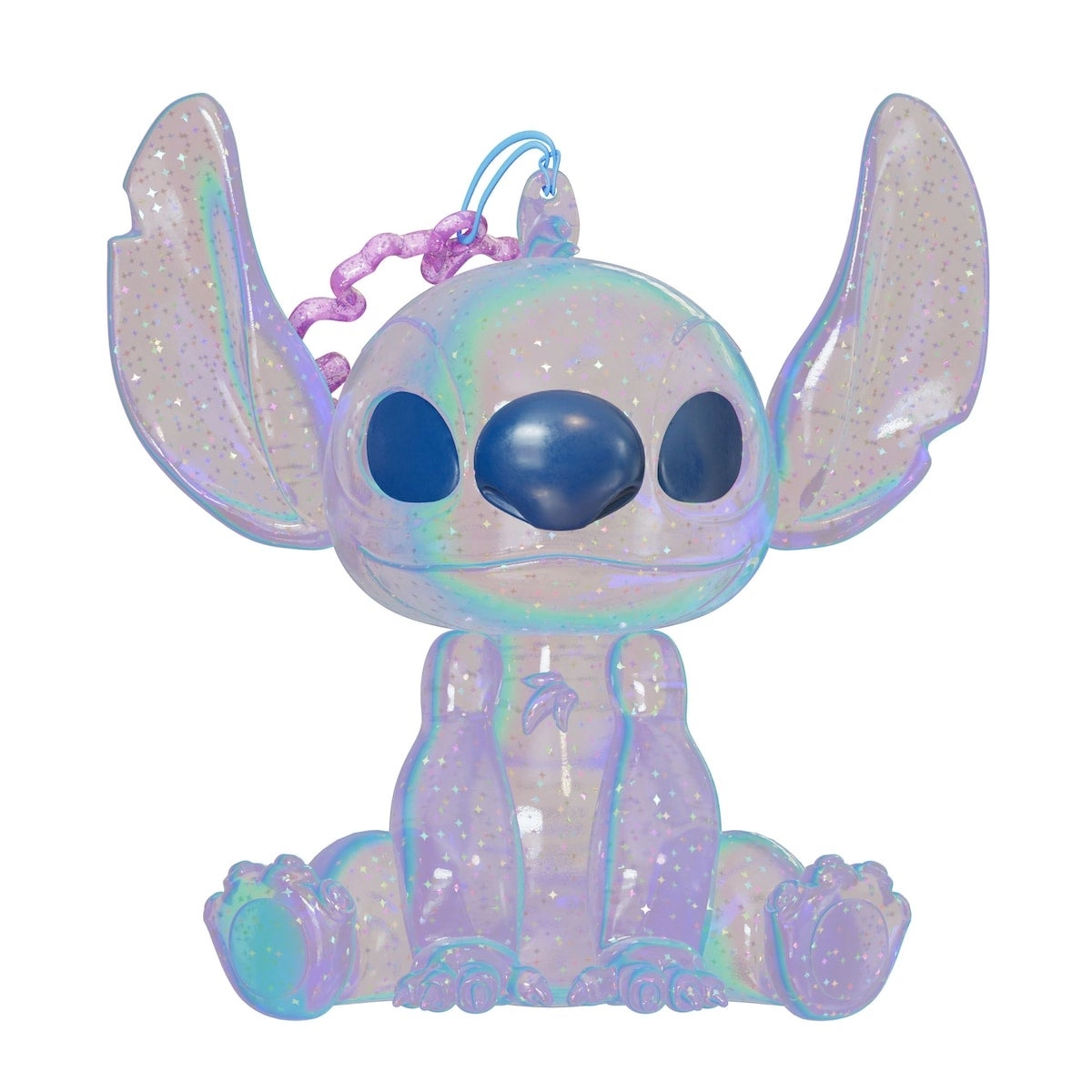 Disney Lilo & Stitch Squishy Stitch With Glitter Keychain