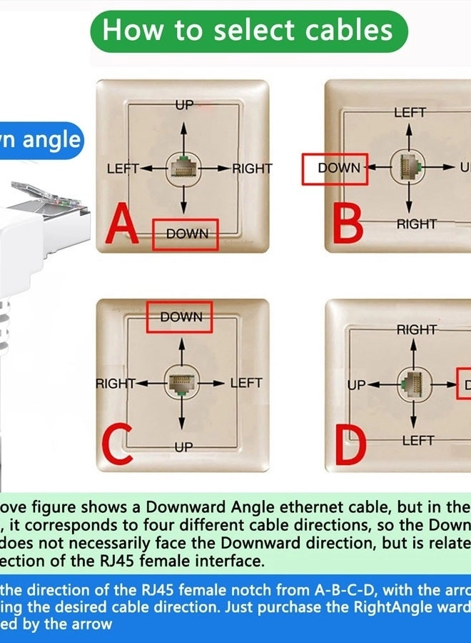 90 Degree CAT6 Ethernet Cable - 6FT 30FT