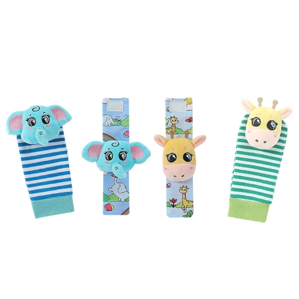 Wrist Rattle & Foot Finder Socks - 1+ Animal designs
