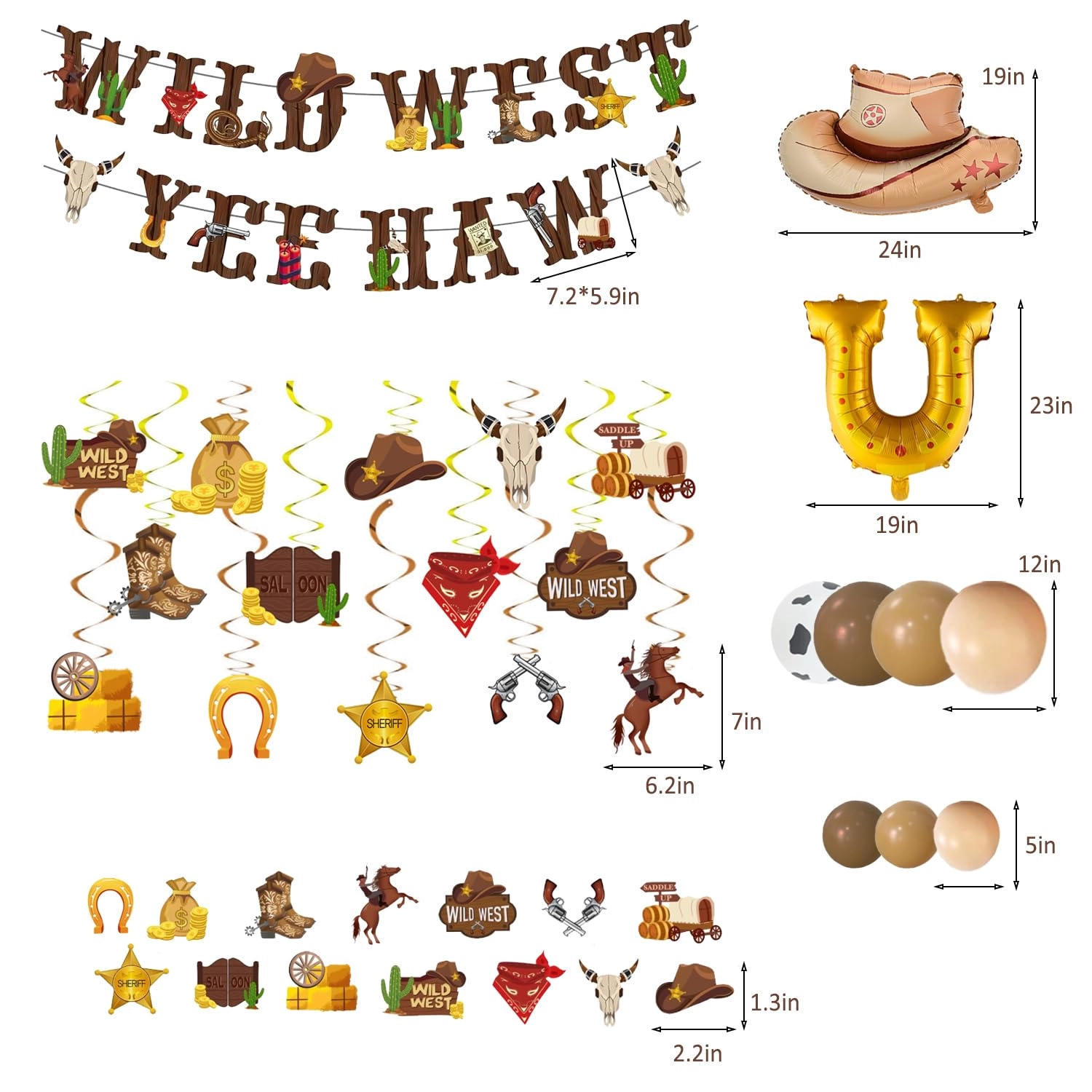 Cowboy Party Decorations - 1.0 count Anniversary, Baby Shower, Birthday