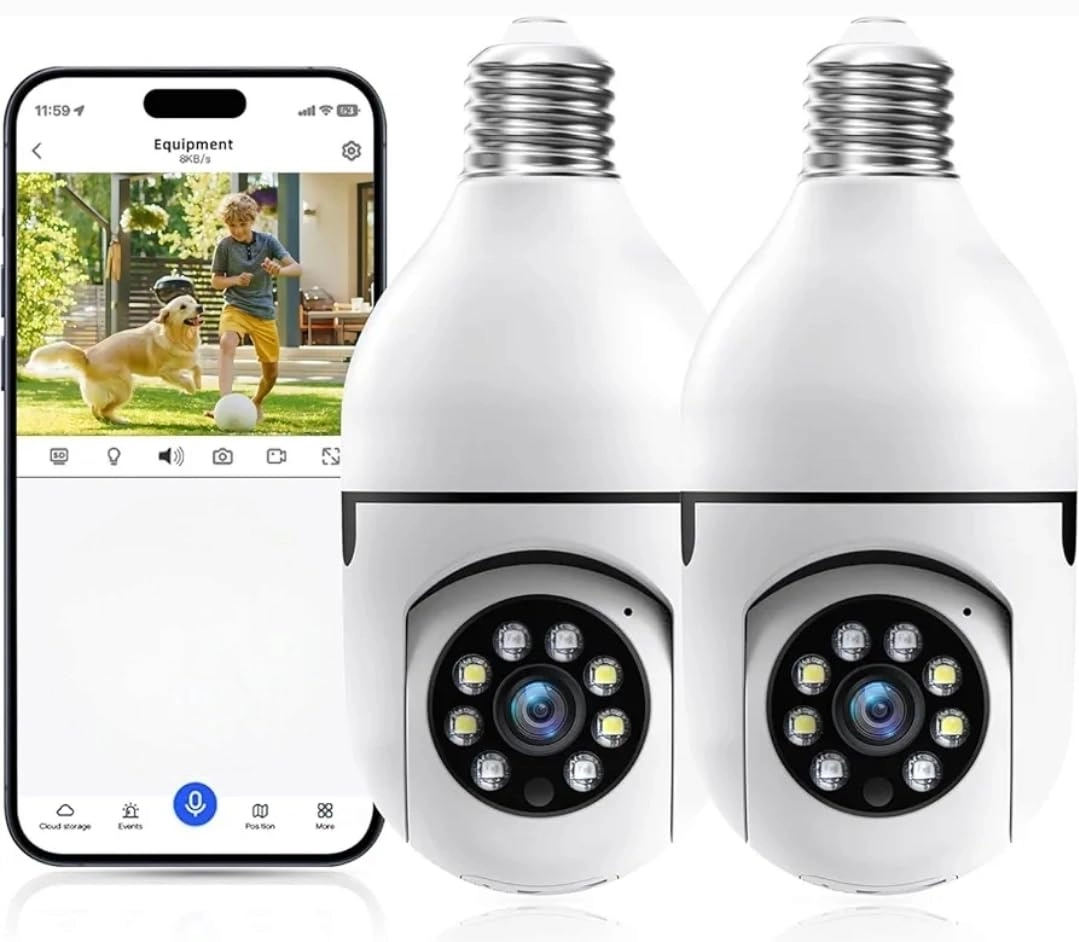 Bulb Shape 360 Camera 1080p