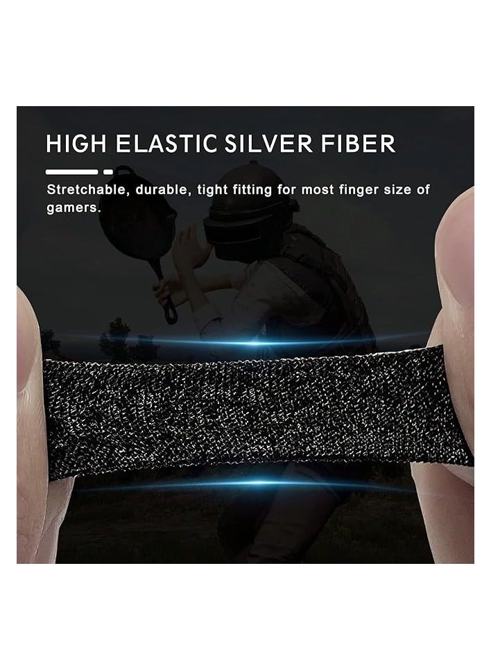 Anti Sweat Gaming Finger Sleeves - Premium Super-thin Silver Fiber 12PACK