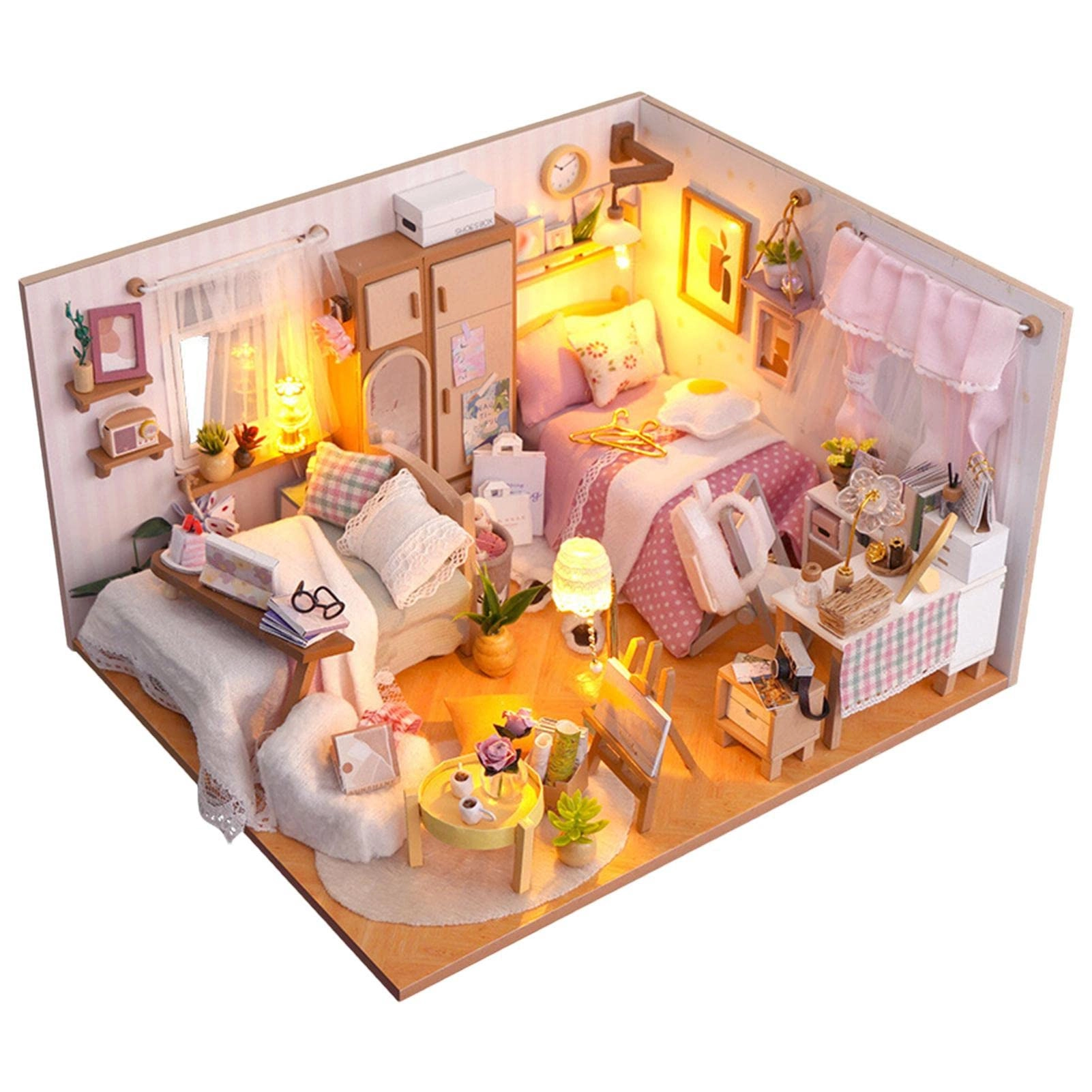 HWLVH Miniature Dollhouse Kit