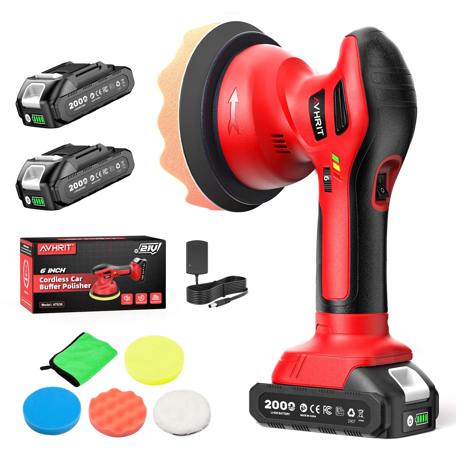 Cordless Car Buffer Polisher - 6 Inch