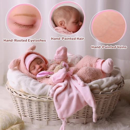 Reborn Baby Doll - 20 Inch Vinyl Cotton Girl Gift Box Ages 3+