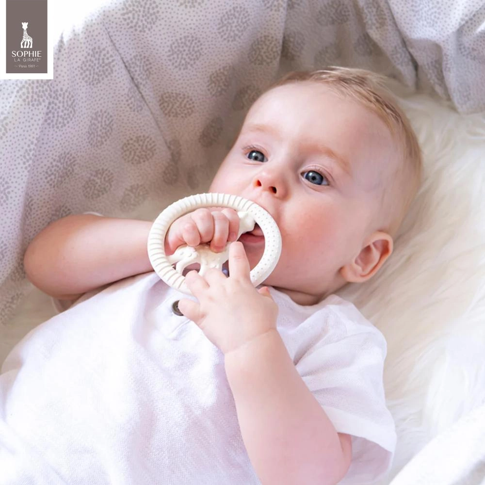 So'Pure Circle Teether - 100% natural rubber Multicolor