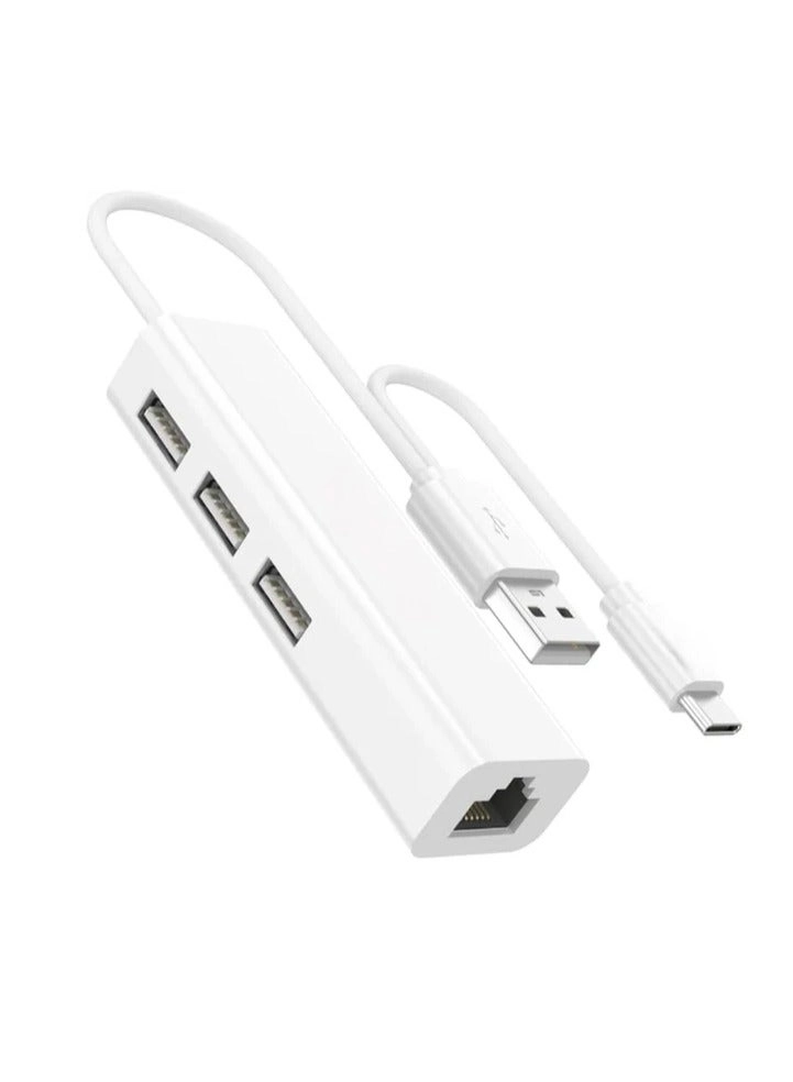 USB 3.0 Hub Ethernet Adapter - Wired