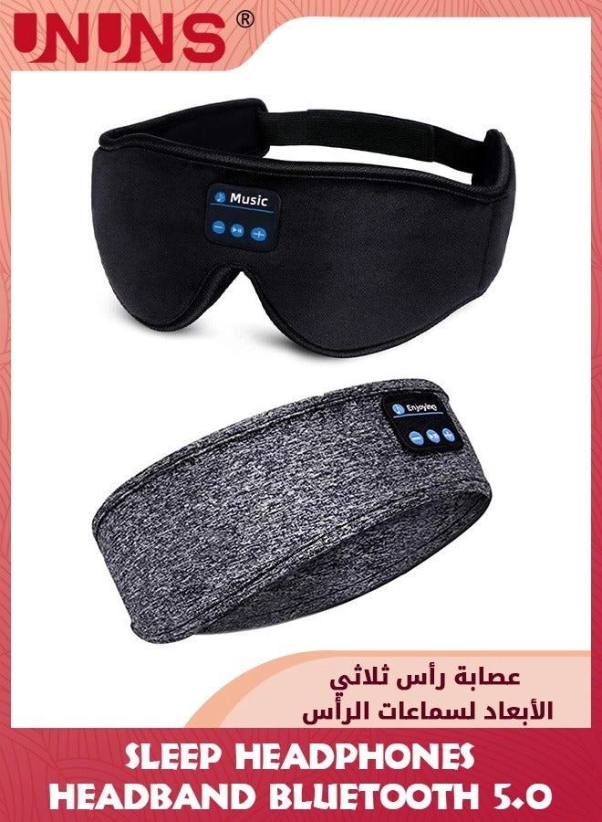 UNUNS Sleep Headphones - Bluetooth 5.2 Sports Headband Pack Of 2