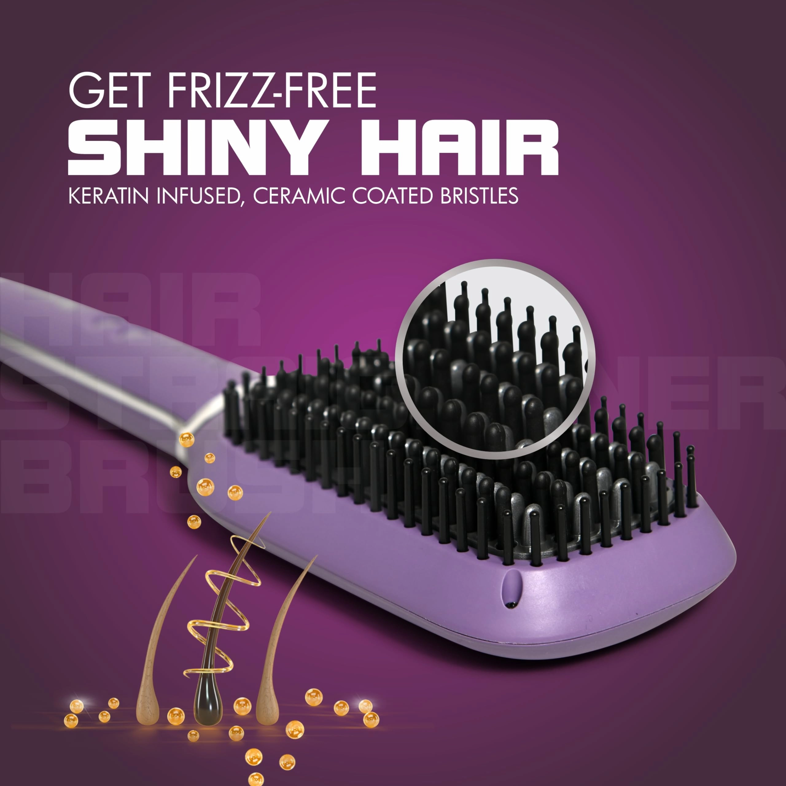 Keratin Infused Hair Straightener Brush